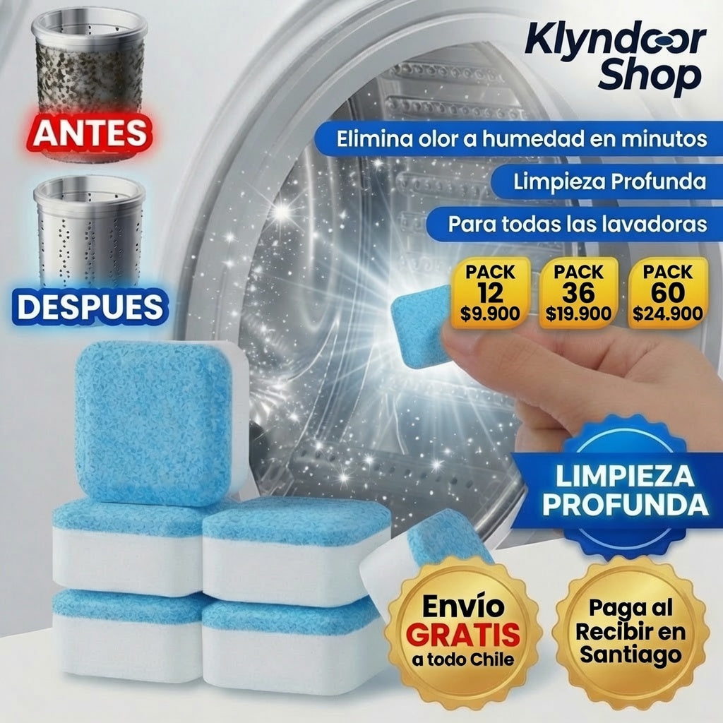 Pastillas limpia lavadora